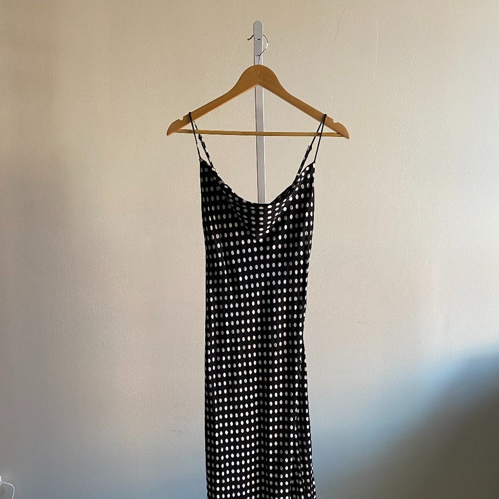 Zara midi polka dot dress